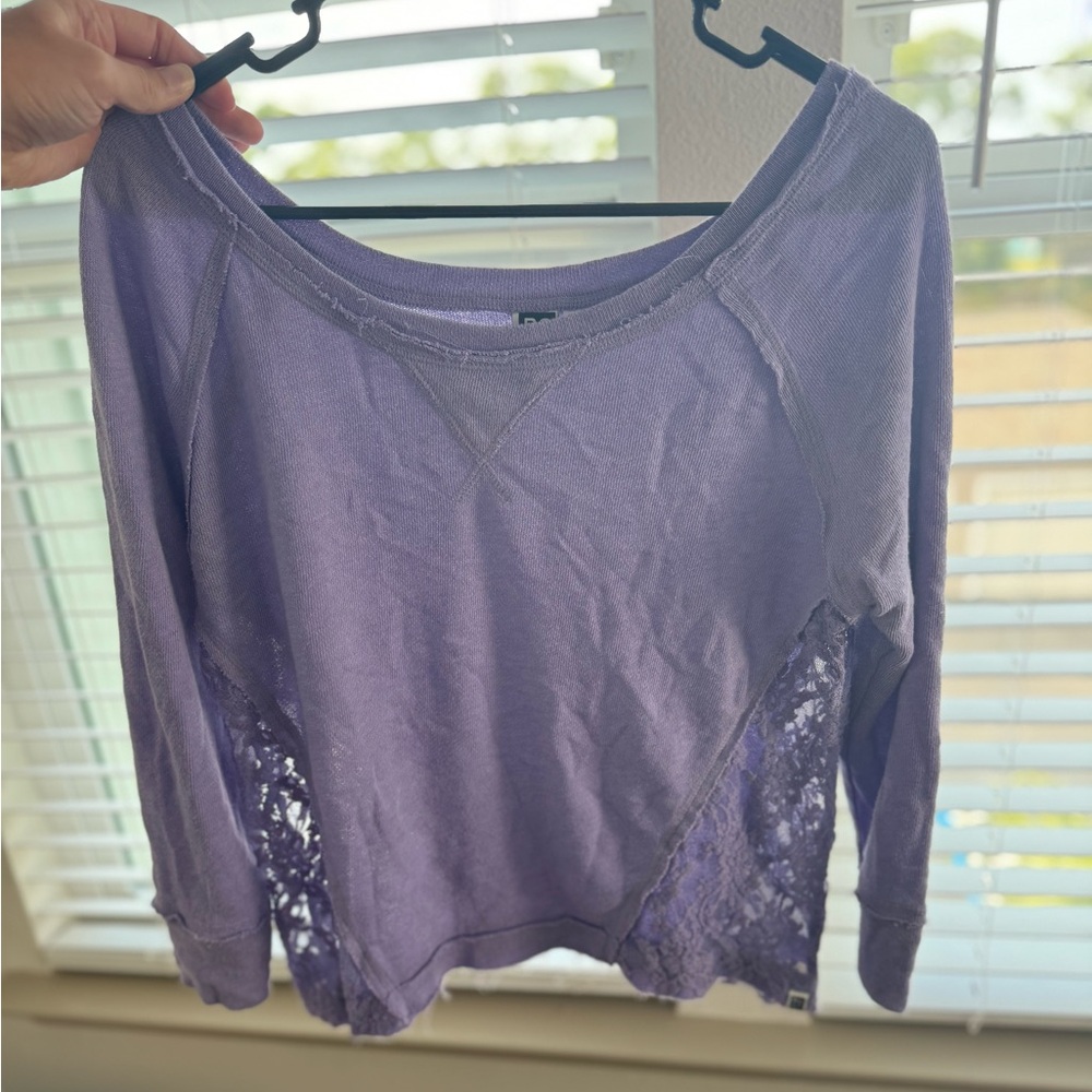 Roxy’s Women's Purple Lace Detail Top